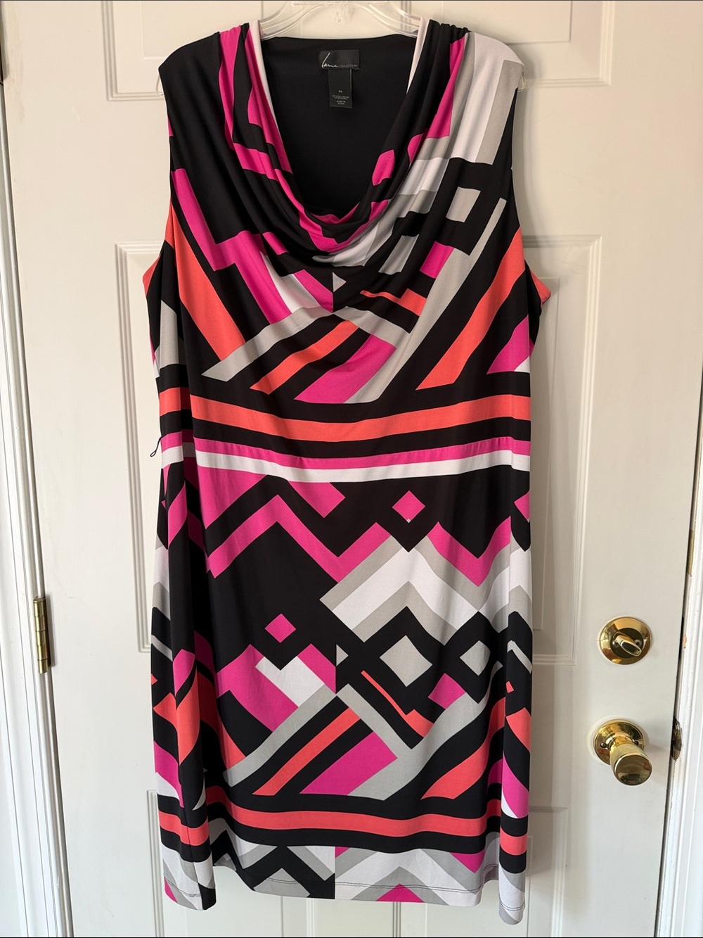 Lane Bryant Geometric Cowl Neck Dress